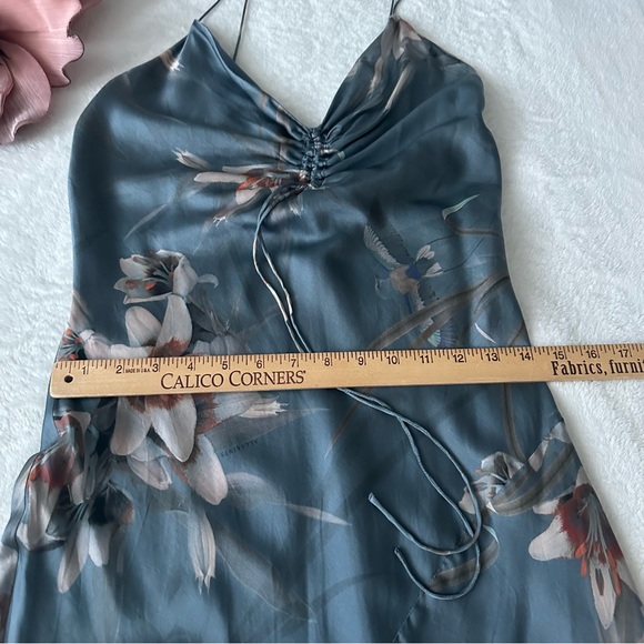 ALLSAINTS Alexia Kuroyuri Floral-print Midi Dress In Blue - Picture 10 of 16